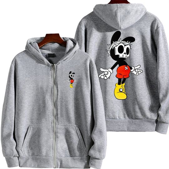 Mickey Mouse Cartoon Spring and Autumn New Men's Zipper Hoodie