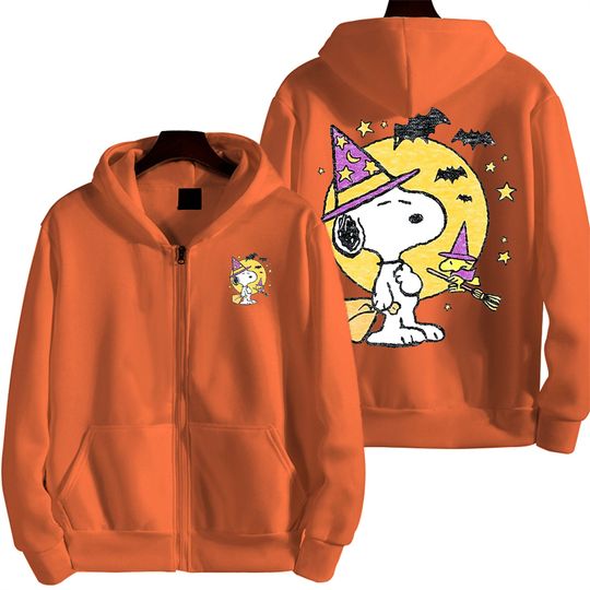 Discover Halloween Snoopy Cartoon Spring and Autumn New Men's Zipper Hoodie Women's Anime outdoors Leisure Sports Fashion Coat