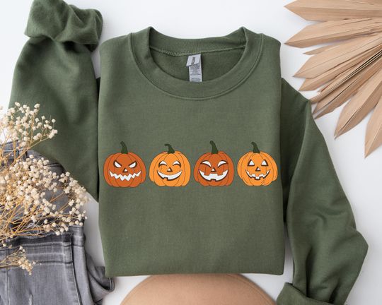 Discover Pumpkin Sweatshirt, Pumpkin Sweater, Jack-o-Lantern Sweatshirt