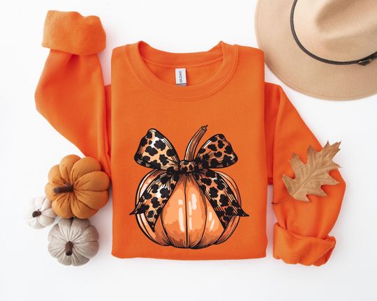 Discover Leopard Pumpkin Sweatshirt, Leopard Print Pumpkin Sweatshirt, Halloween Sweater