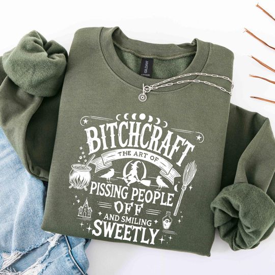 Discover Season Of The Witch Sweatshirt, Halloween Witch Sweatshirt, Halloween Gift