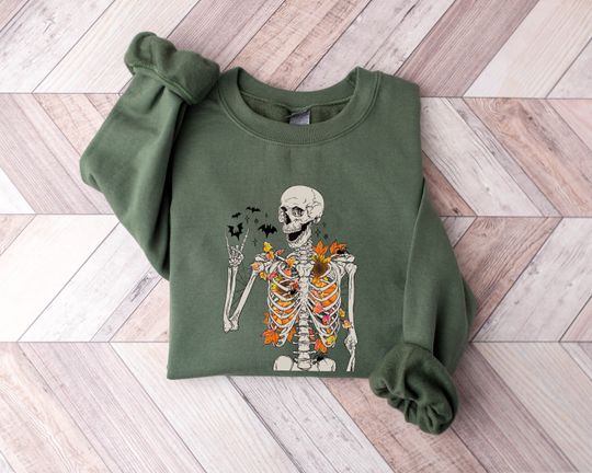 Dancing Skeleton Sweatshirt, Halloween Sweatshirt ,Funny Halloween Hoodie