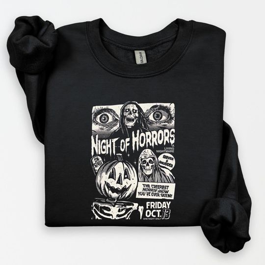 Discover Halloween Skeleton Sweatshirt, Pumpkin Halloween Sweatshirt, Spooky Season Sweater