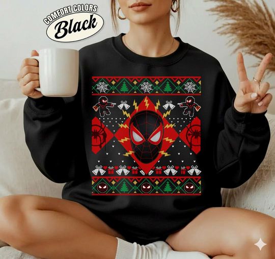 Spider Man Miles Morales Christmas Shirt, Spider Man Across The Spiderverse Christmas Shirt, Spider Man Shirt, Christmas Gift