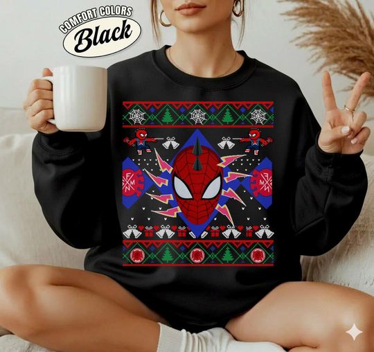 Spider Punk Christmas Shirt, Spider Man Across The Spiderverse Christmas Shirt, Spider Man Spider Punk Shirt, Christmas Party