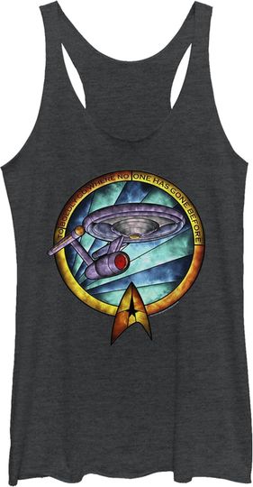 Discover Fifth Sun startrek2020: The Original Series Stained Glass Women's Racerback Tank Top