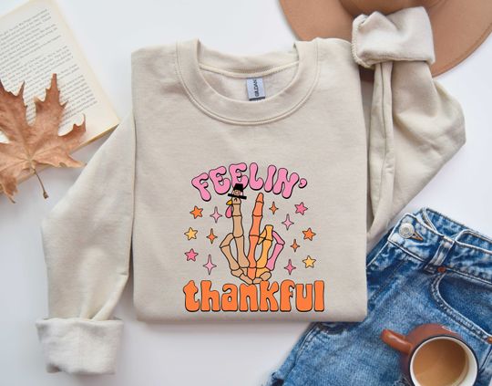 Discover Thankful Sweatshirt, Thankful Shirt, Womens Thanksgiving Sweatshirt, Cute Thanksgiving Shirt, Fall Clothing, Thankful Family Shirts