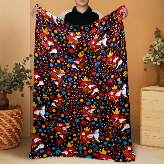 Magikarp Fleece Blanket - Baby Throw Blanket