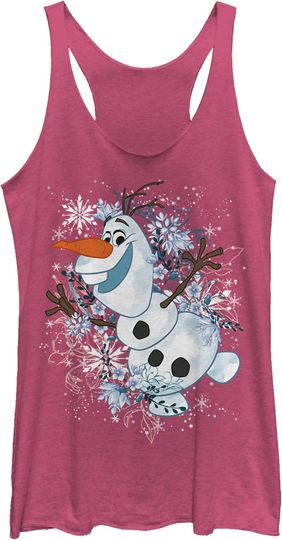 Discover Fifth Sun Women's Frozen Olaf Dream Tri-Blend Racerback Layering Tank