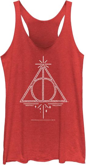 Harry Potter Deathly Hallows Line Symbol Women's Racerback Tank Top