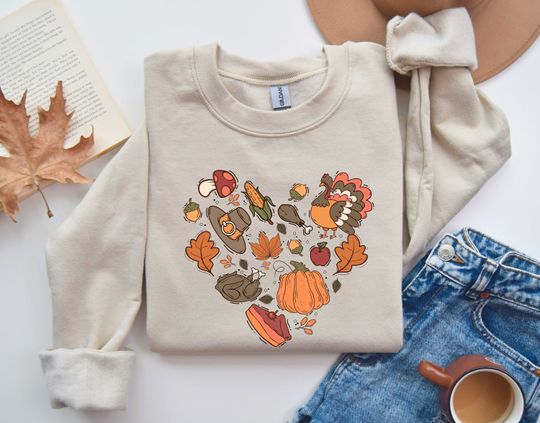Discover Thanksgiving Doodles Pumpkin Leaves Sweatshirt,Happy Turkey Day Hoodie,Thanksgiving Sweatshirt,Peace Sign TurkeyShirt,Funny Fall Sweatshirt