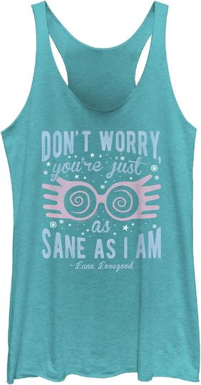 Women's Harry Potter Luna You’re Just As Sane as I Am Racerback Tank Top