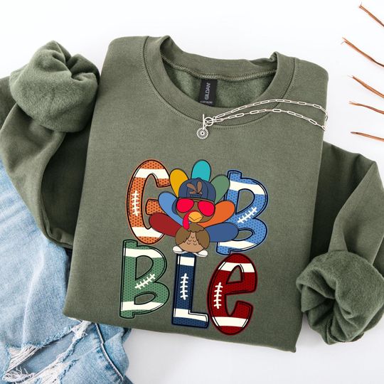 Discover Gobble Sweatshirt, Thanksgiving Turkey Sweatshirt, Thanksgiving Dinner Sweater, Turkey Season Gift Sweatshirt, Fall Season Vibes Sweater