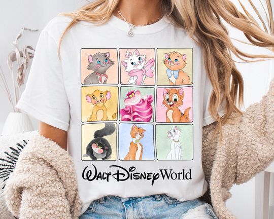 Discover Disney Cats Shirt, Disney The Aristocats Characters Cheshire Cat Shirt, Marie Toulouse Berlioz Lucifer Shirt, Disneyland Trip Family Shirt