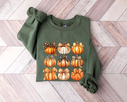 Discover Flowers and Pumpkins Sweatshirt, Pumpkin Fall Tee, Cozy Fall Sweatshirt