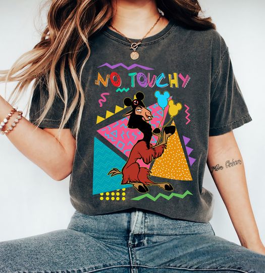 Discover Retro 90s Kuzco Llama No Touchy Disney Shirt, The Emperor's New Groove T-shirt, Disneyland Trip Family Matching Outfits, Magic Kingdom Shirt