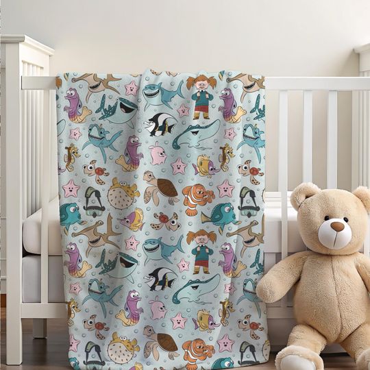 Finding Nemo Sherpa Baby Blanket, Disney Toddler Blanket