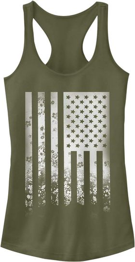 Discover LOST GODS Junior's Fourth of July Flower Flag Racerback Tank Top