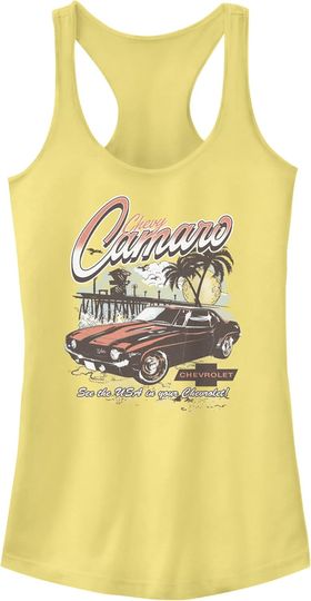 Fifth Sun General Motors Lt Vintage Camaro Women's Racerback Tank Top