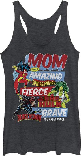 Fifth Sun Marvel Classic Retro Mom Women's Racerback Tank Top