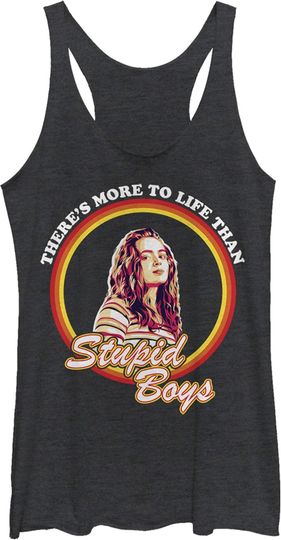 Fifth Sun Stranger Things Stupid Boys Women's Racerback Tank Top