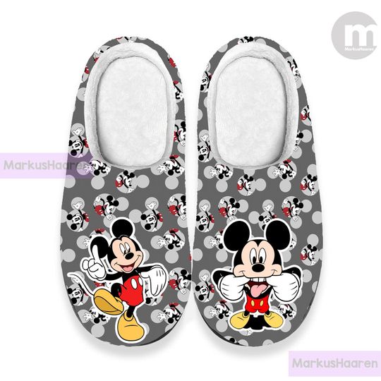 Discover Funny Mickey Mouse 3D All Over Print Slipper, Winter Indoor Slipper, Christmas Slippers