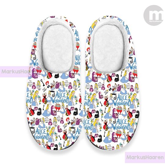 Discover Alice In Wonderland 3D All Over Print Slipper, Winter Slipper, Christmas Slippers