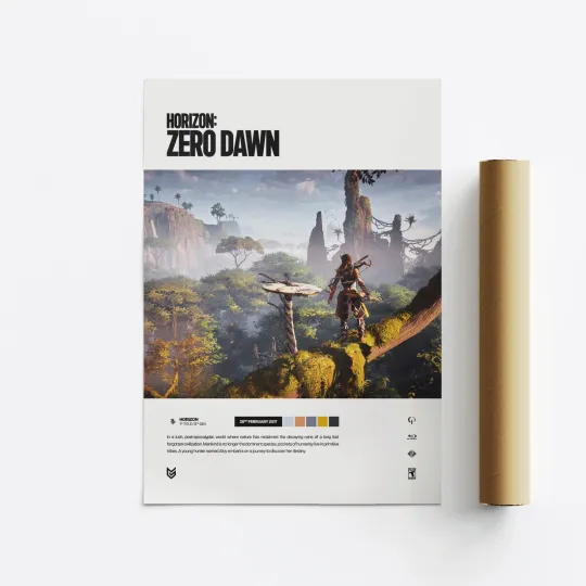 Discover Horizon Zero Dawn 2017 Video Game Art Poster Premium Matte Vertical Print