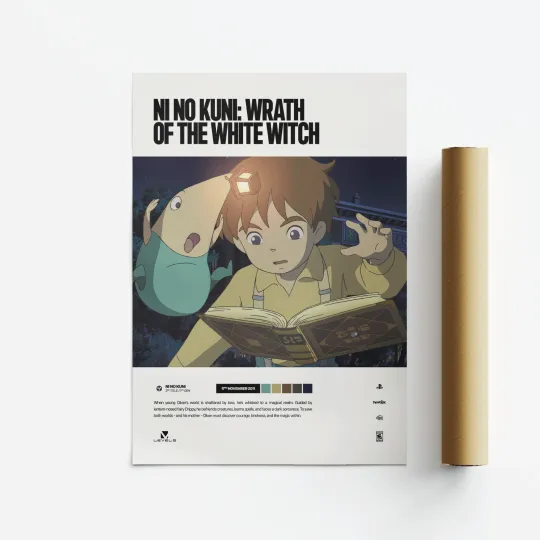 Discover Ni No Kuni Wrath of the White Witch 2011 Video Game Art Poster Vertical Print