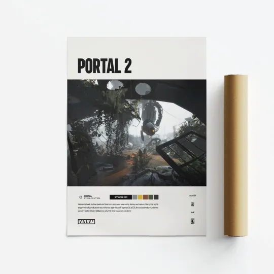 Discover Portal 2 (2011) Video Game Art Poster Vertical Print