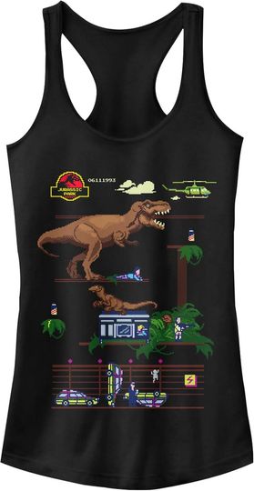 Fifth Sun Jurassic Park Classic Bit Women's Racerback Tank Top
