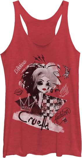 Discover Fifth Sun Disney Artsy Cruella Women's Racerback Tank Top