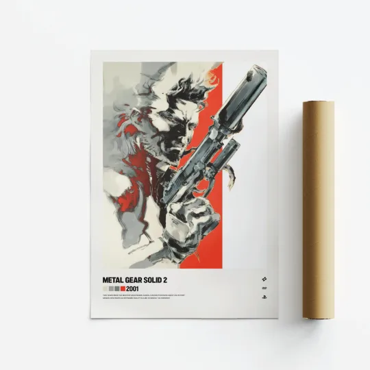 Gear Solid 2: Sons of Liberty Video Game Art Poster Print