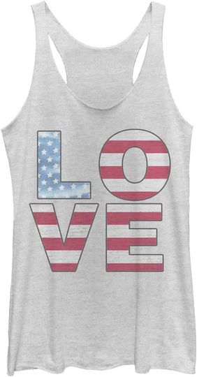 Discover Fifth Sun Americana Love Women's Racerback Tank Top