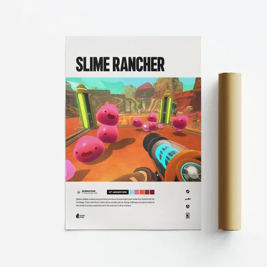 Discover Slime Rancher 2016 Video Game Art Poster Vertical Poster Print