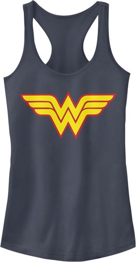 Fifth Sun Wonder Woman Two Color Logo Women's Racerback Tank Top