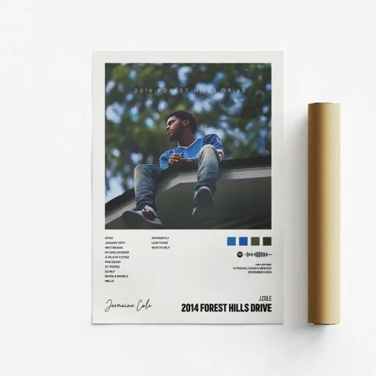 Discover J. Cole 2014 Forest Hills Drive Poster Music Album Art Print Vertical