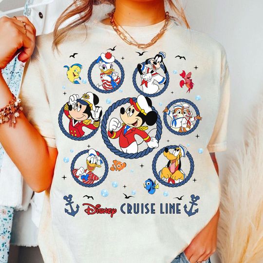Discover Mickey And Friends Chip n Dale Disney Cruise Shirt, Disney Finding Nemo Ariel Sebastian Flounder Cruise Line Shirt, Disneyland Trip Shirt
