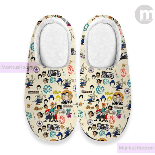 B182 Band 3D All Over Printed Slipper, Winter Slipper, Christmas Slippers