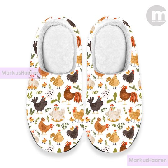 Chicken 3D All Over Print Winter Slipper, Winter Indoor Slipper, Christmas Slippers