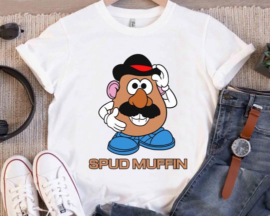 Discover Retro Disney Toy Story Mr. Potato Head Spud Muffin Shirt, Funny Potato Head Portrait Tee, Disneyland Family Matching Shirt, Magic Kingdom