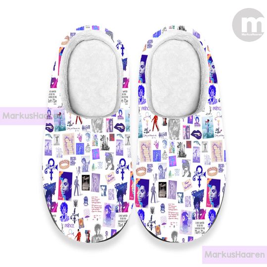 Discover Personalized Prince Pur Rain 3D All Over Print Indoor Slippers, Custom Rubber Slipper, Cotton Slipper, Christmas Slippers, Winter Slipper