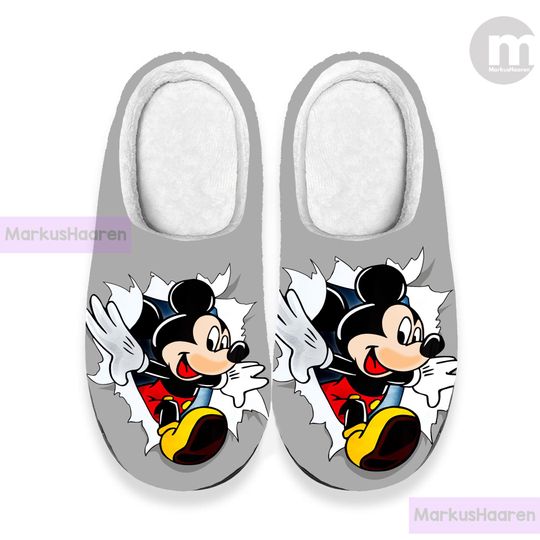 Mickey Mouse Funny 3D All Over Print Slipper, Winter Indoor Slipper, Christmas Slippers