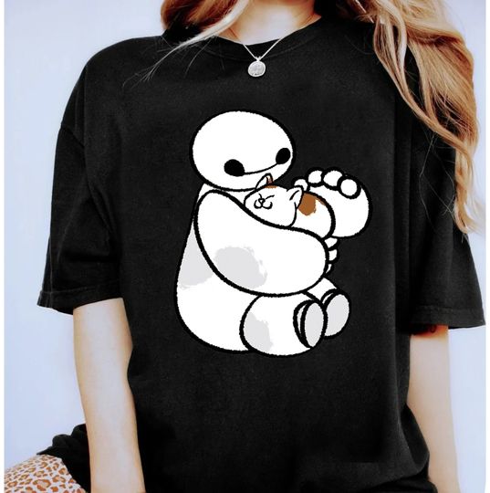 Discover Disney Big Hero 6 Baymax Cat Cute Portrait T-Shirt, Big Hero 6 Shirt, Magic Kingdom Holiday Trip Tee, Disneyland Trip Family Matching Shirt