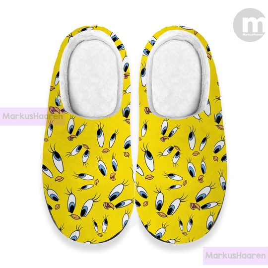 Tweety Bird 3D All Over Print Slipper, Winter Indoor Slipper, Christmas Slippers