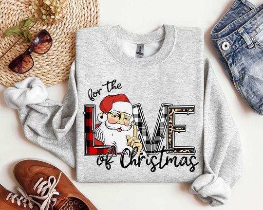 Discover Love Christmas Sweatshirt, Christmas Sweatshirt for women, Merry Christmas Sweatshirt, Christmas Santa Claus Sweatshirt, Christmas gift