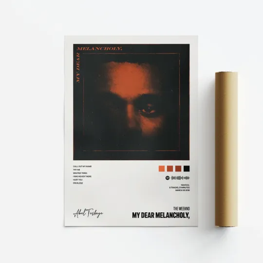Discover Weeknds, My Dear Melancholy Album Art Poster, Print, Music, Tracklist