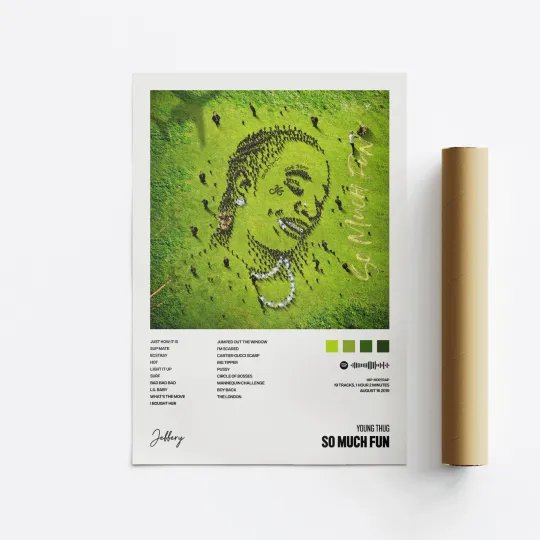 Young Thug So Much Fun Album Art Poster, Music Tracklist, Vertical Matte Poster