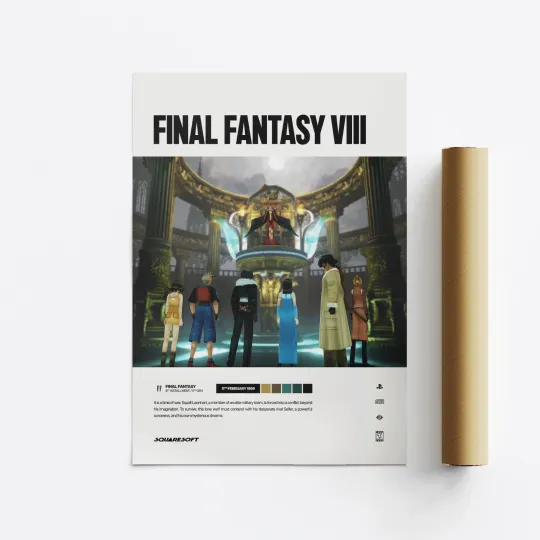 Final Fantasy VIII (1999) Video Game Art Poster