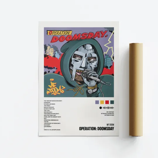 Discover MF Dooom Operation: Doomsday Album Art Poster